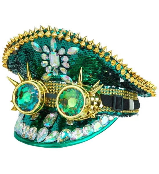 Pet steampunk met kaleidoscoop bril hoed Gers - Image 3
