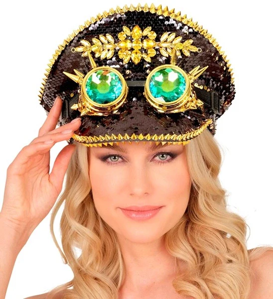 Pet steampunk met kaleidoscoop bril hoed Guus - Image 2
