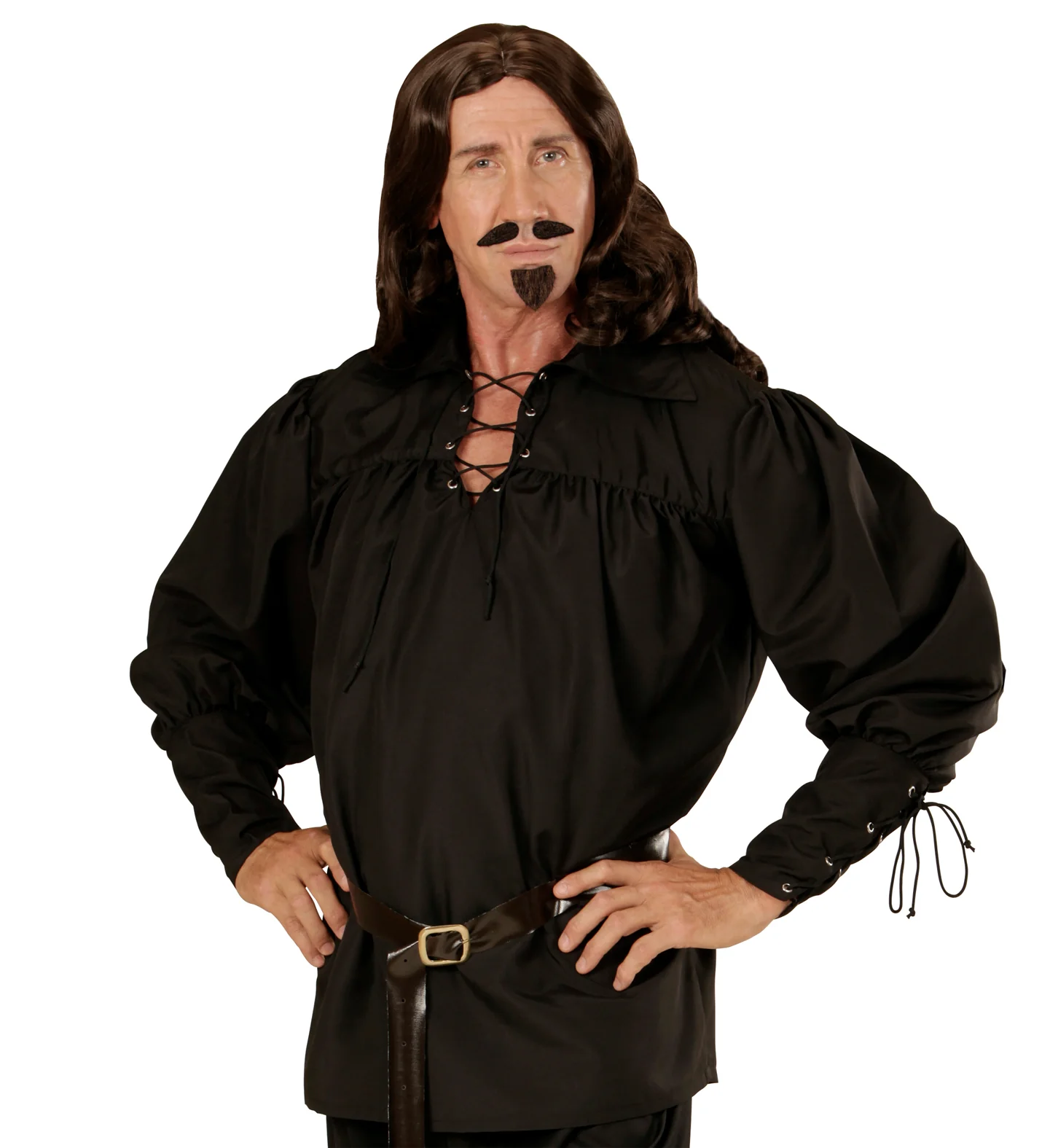 Piraten blouse in zwart - Image 2