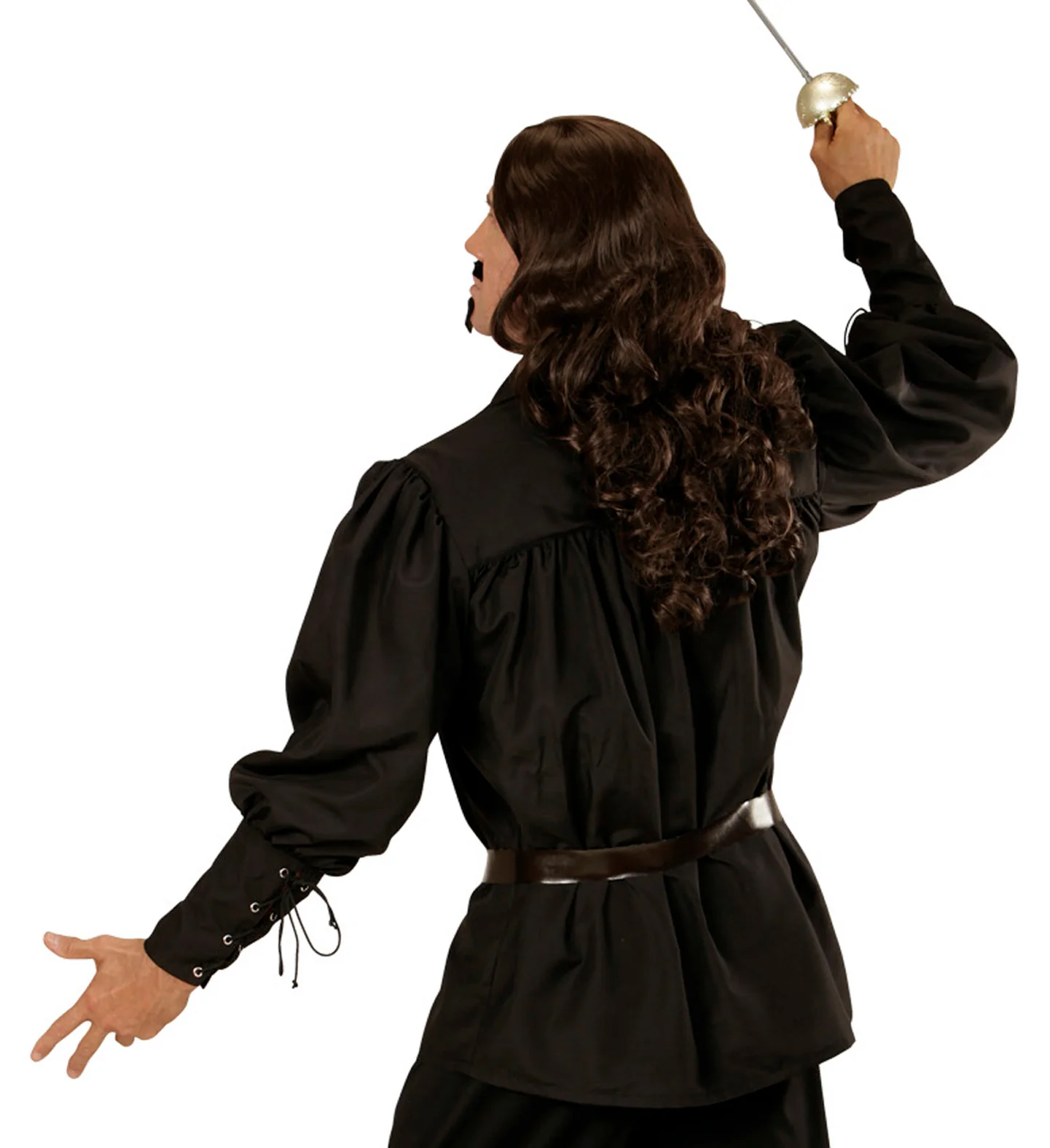Piraten blouse in zwart - Image 4