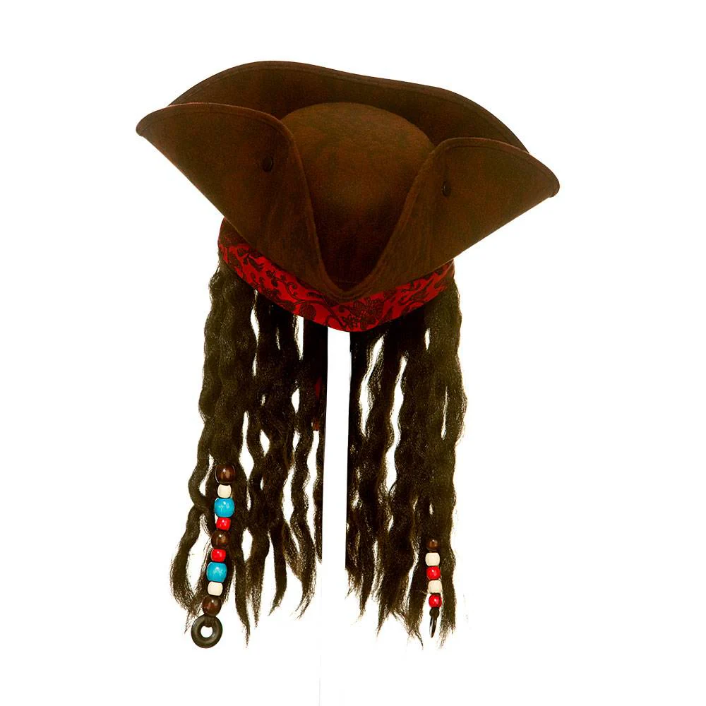 Piraten hoed met dreadlocks