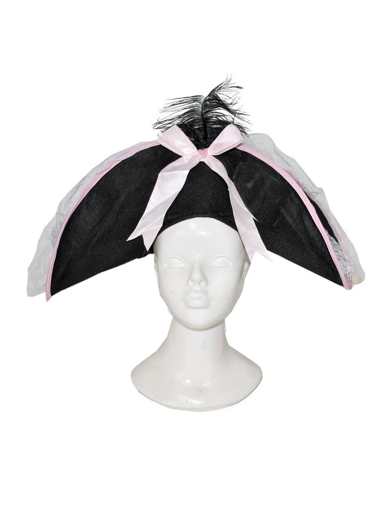 Piratenhoed Alexis met roze strik