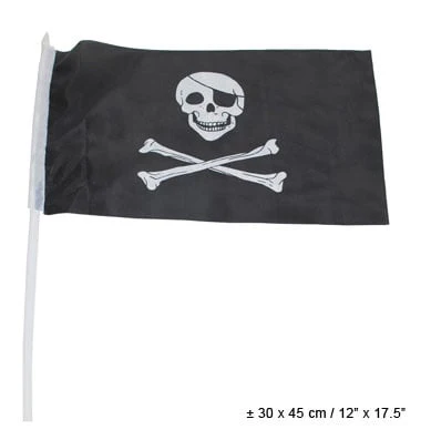 Piratenvlag  met stok - Image 2