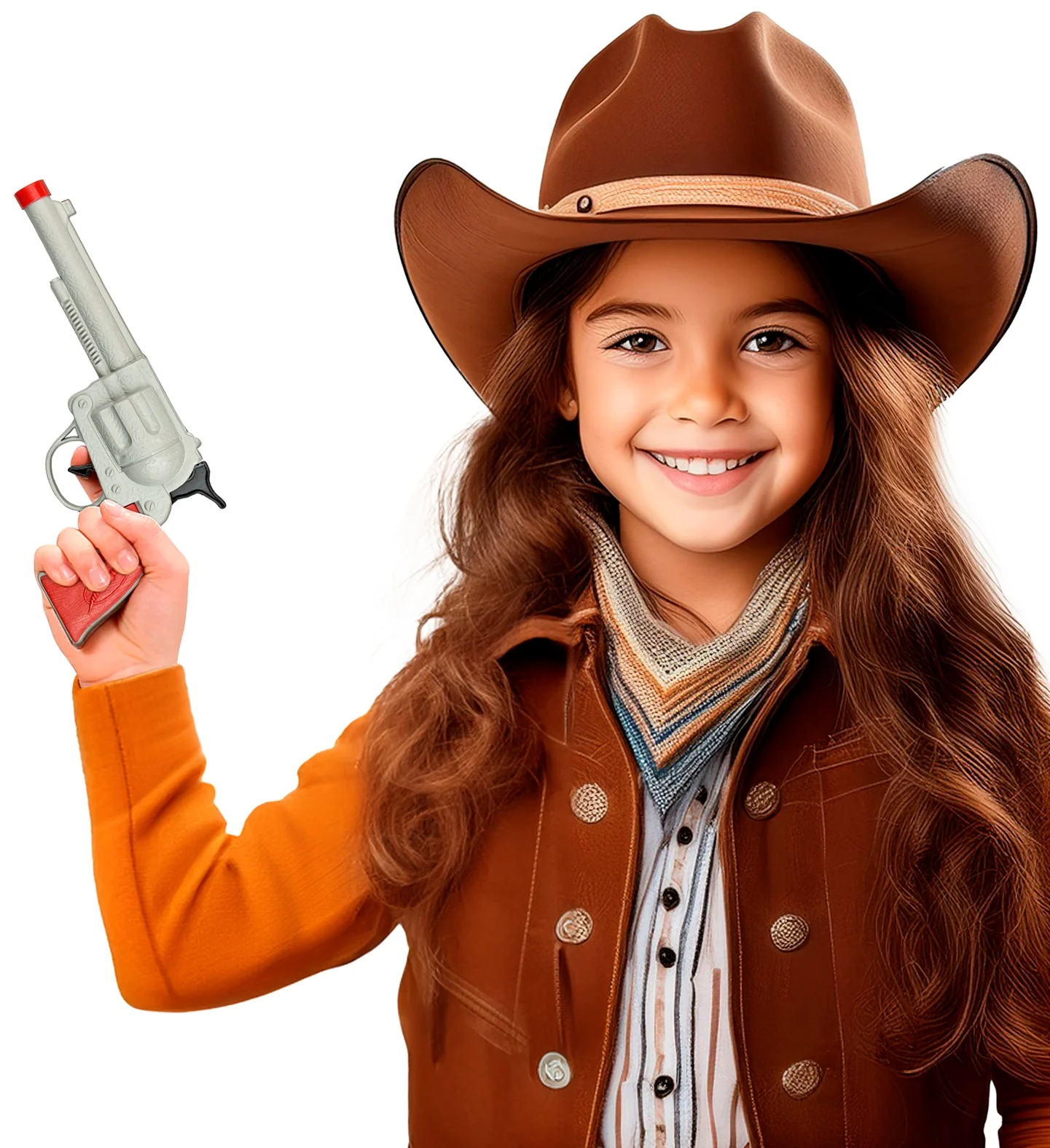 Cowboy pistool zilver plastic - Image 4