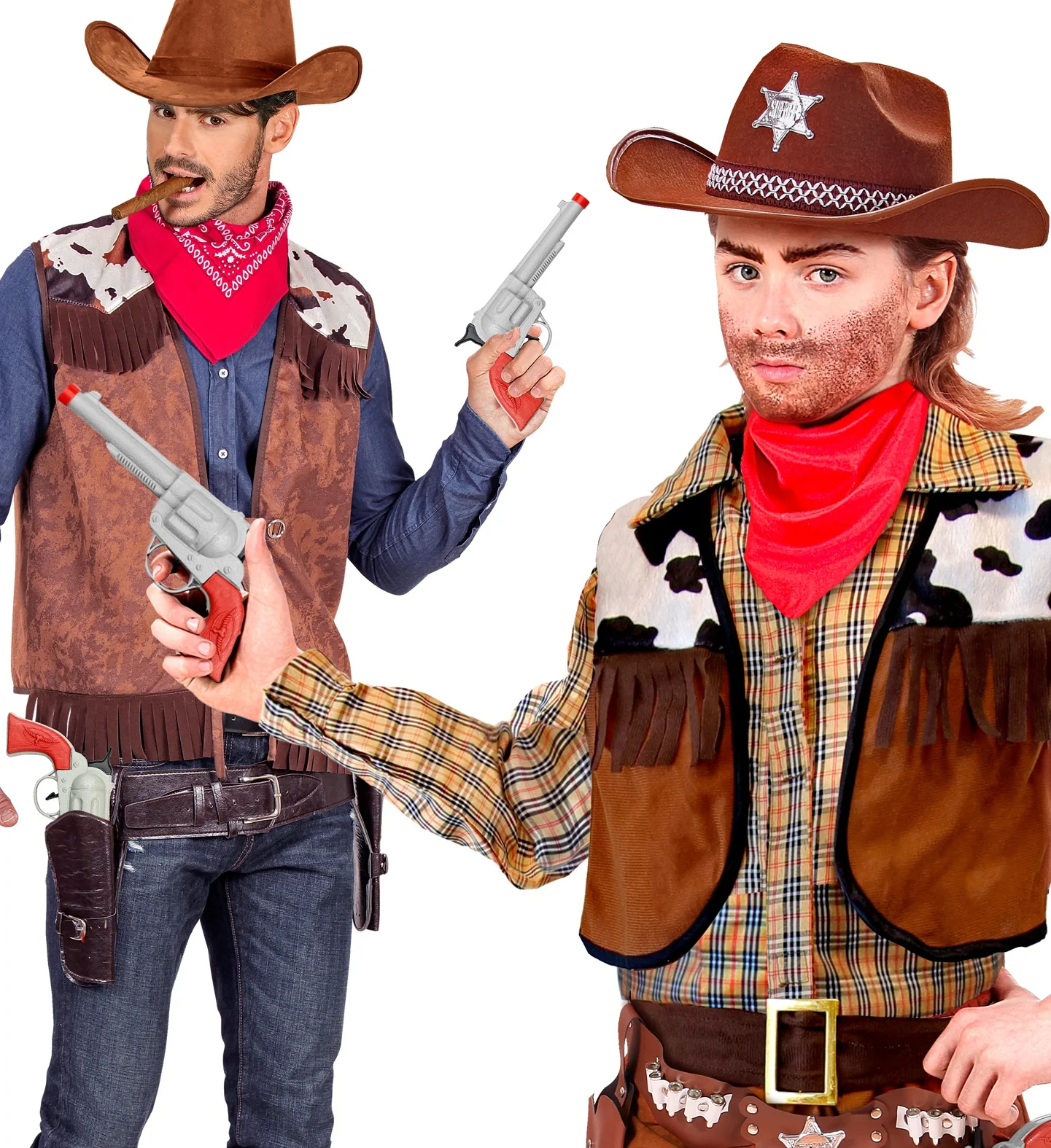 Cowboy pistool zilver plastic - Image 6