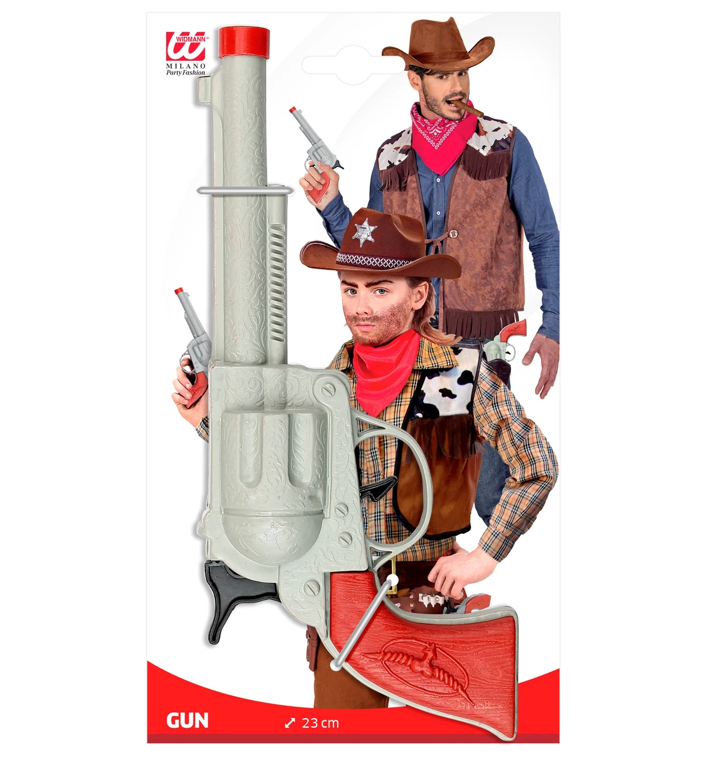 Cowboy pistool zilver plastic - Image 7