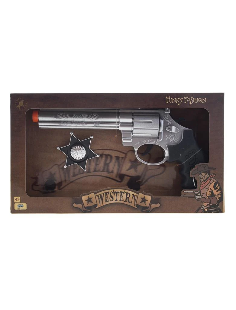 Revolver pistool met sheriff ster - Image 2