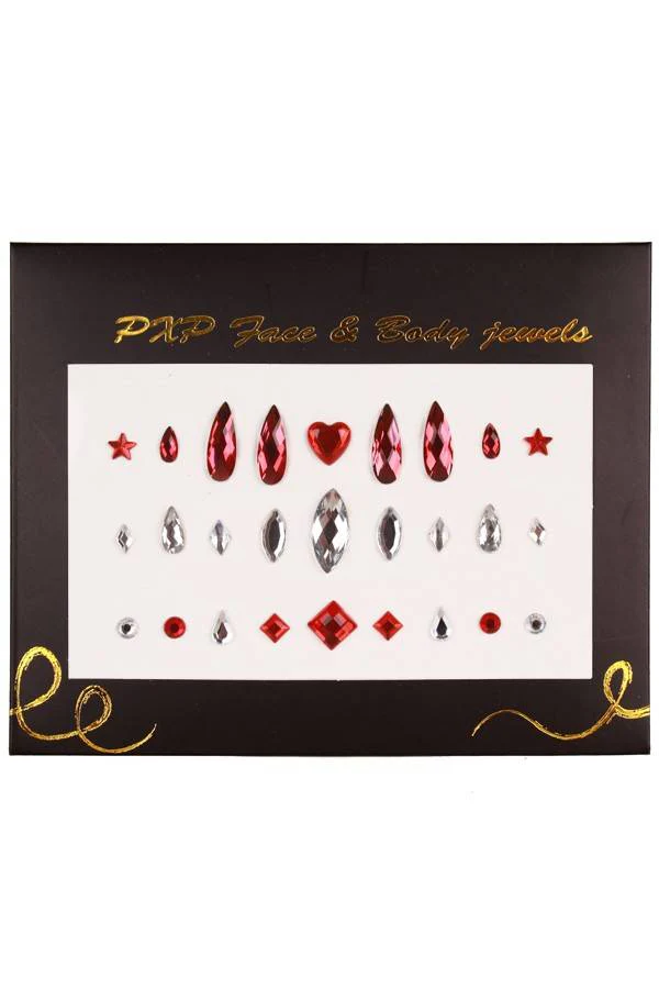 Plaksieraden rood wit