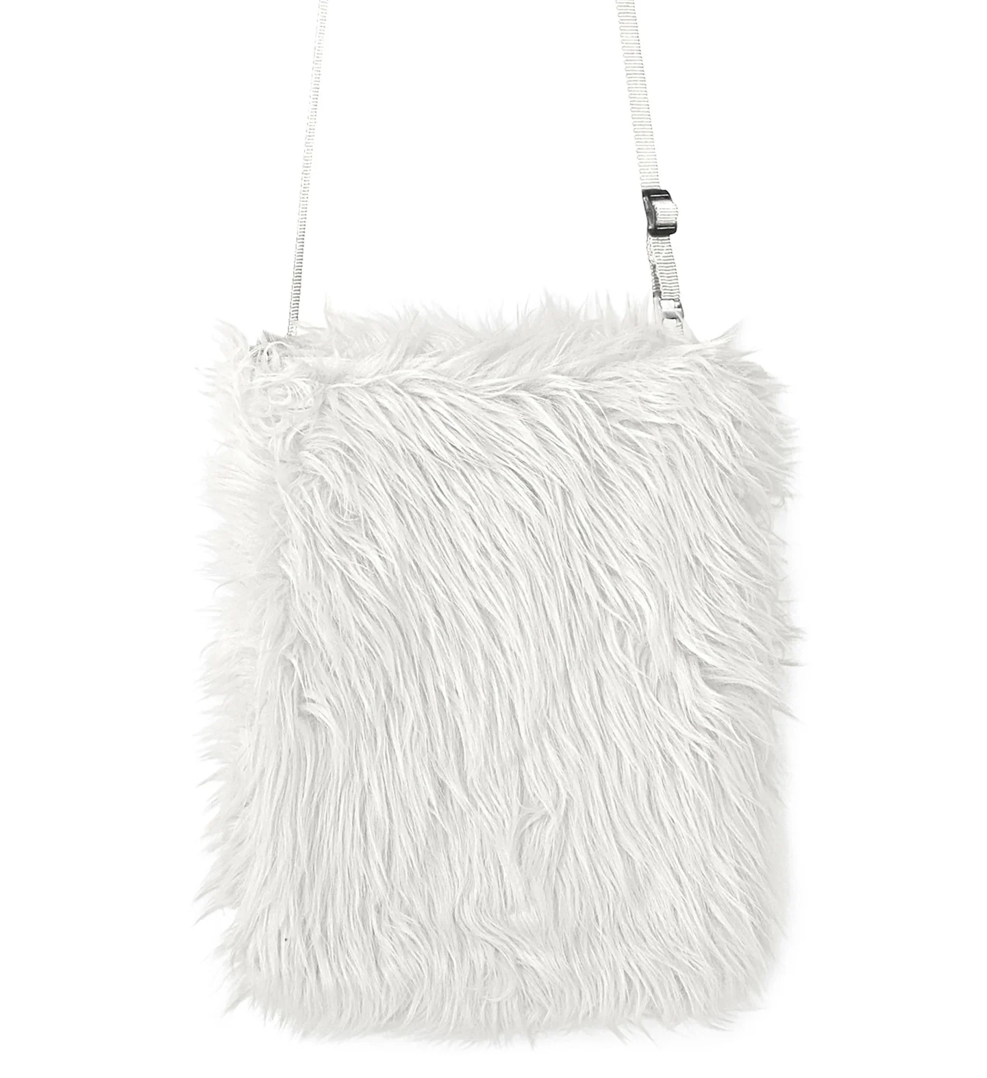 Witte pluche handtas