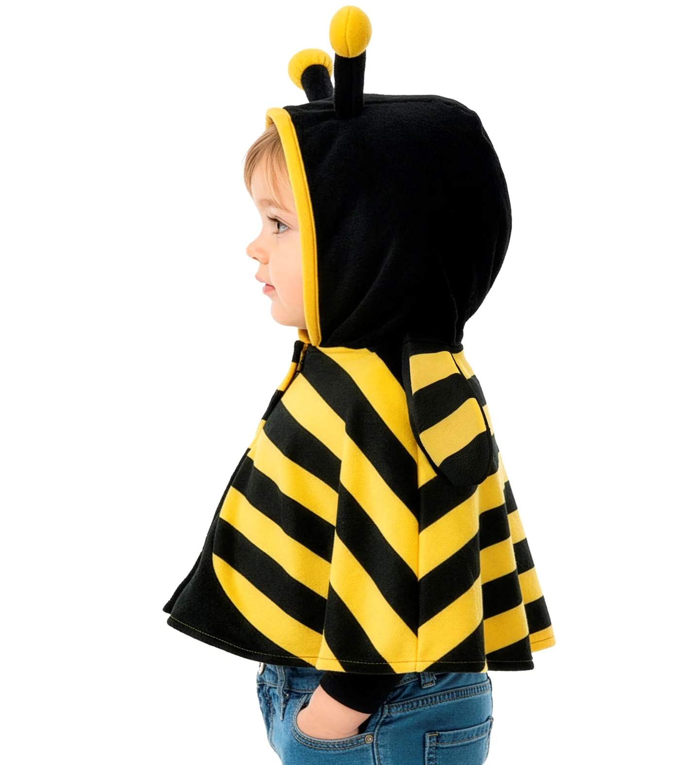 Pluche poncho met muts bij - Image 2