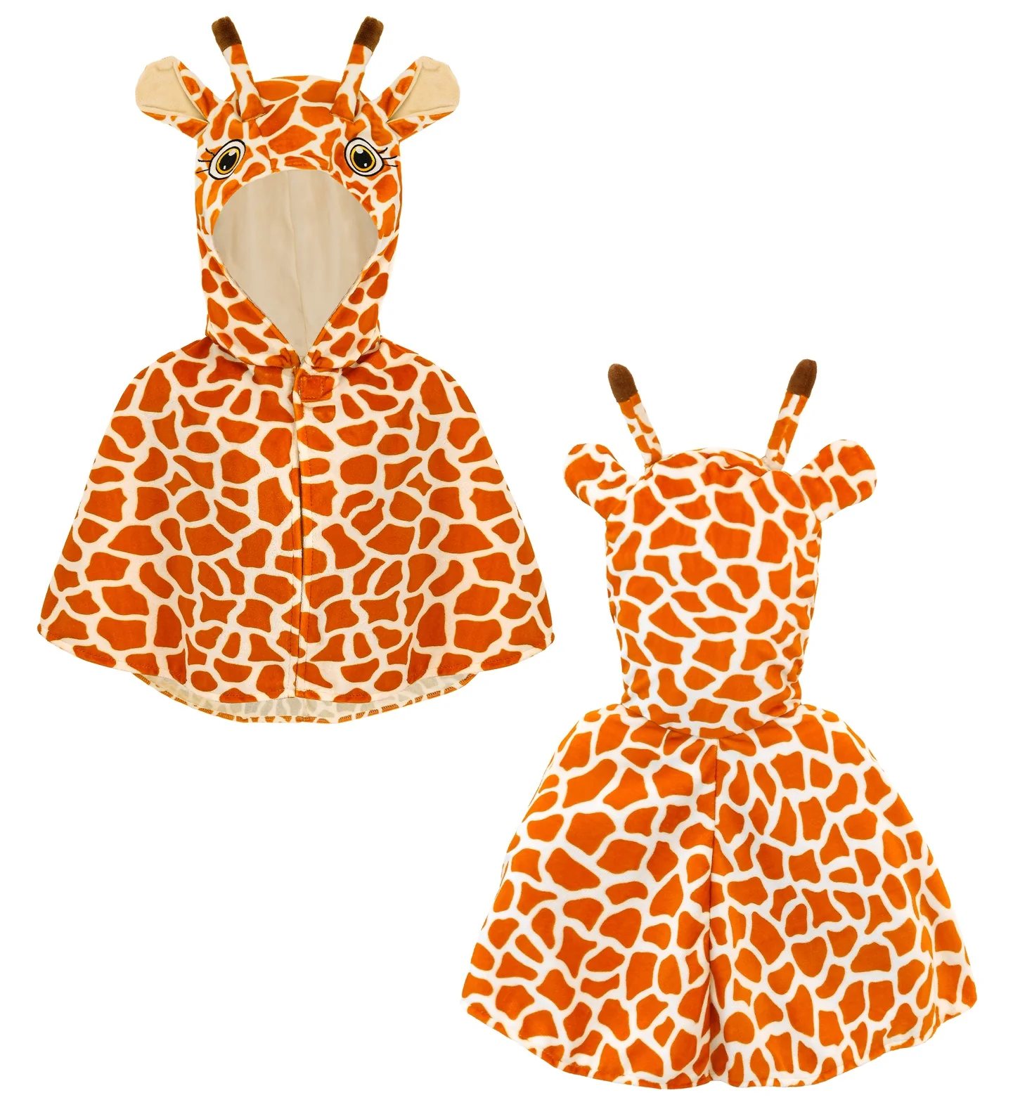 Pluche poncho met muts giraf - Image 4