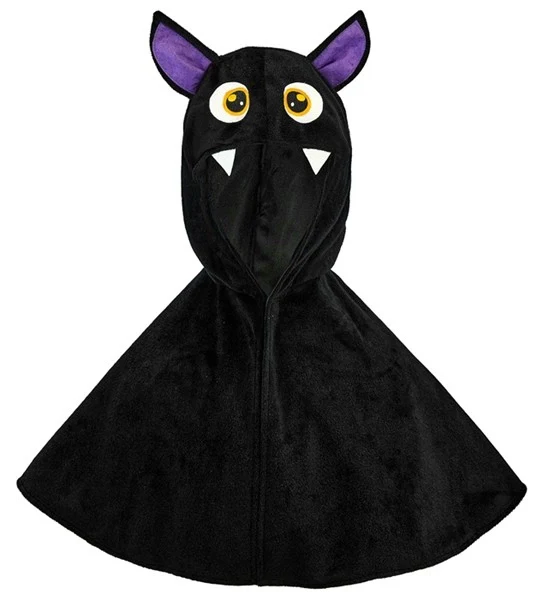 Pluche poncho met muts vleermuis Fleur kind - Image 2
