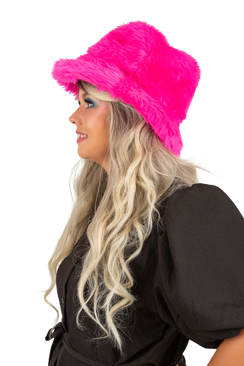 Pluche vissershoed roze - Image 2
