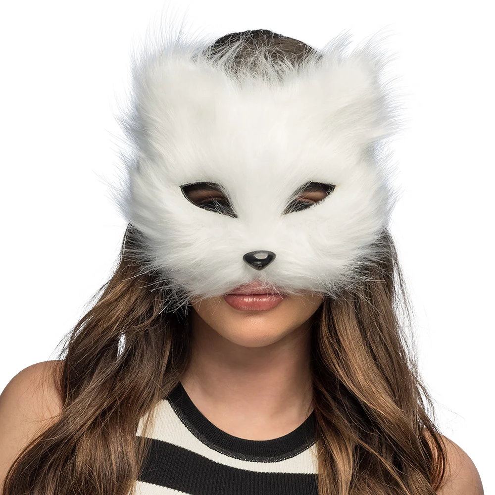 Pluchen masker witte kat - Image 2