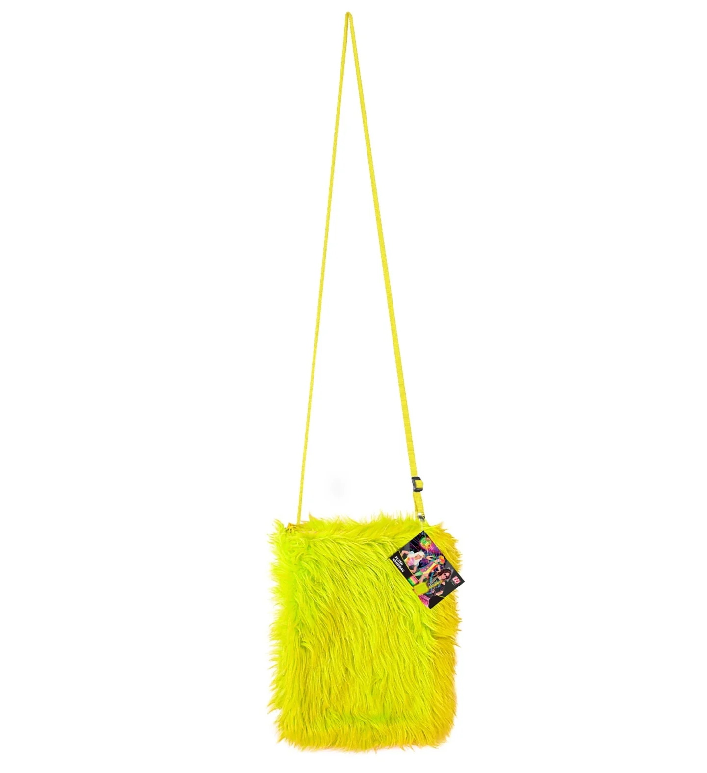 Plushe Handtas Neon Geel - Image 4
