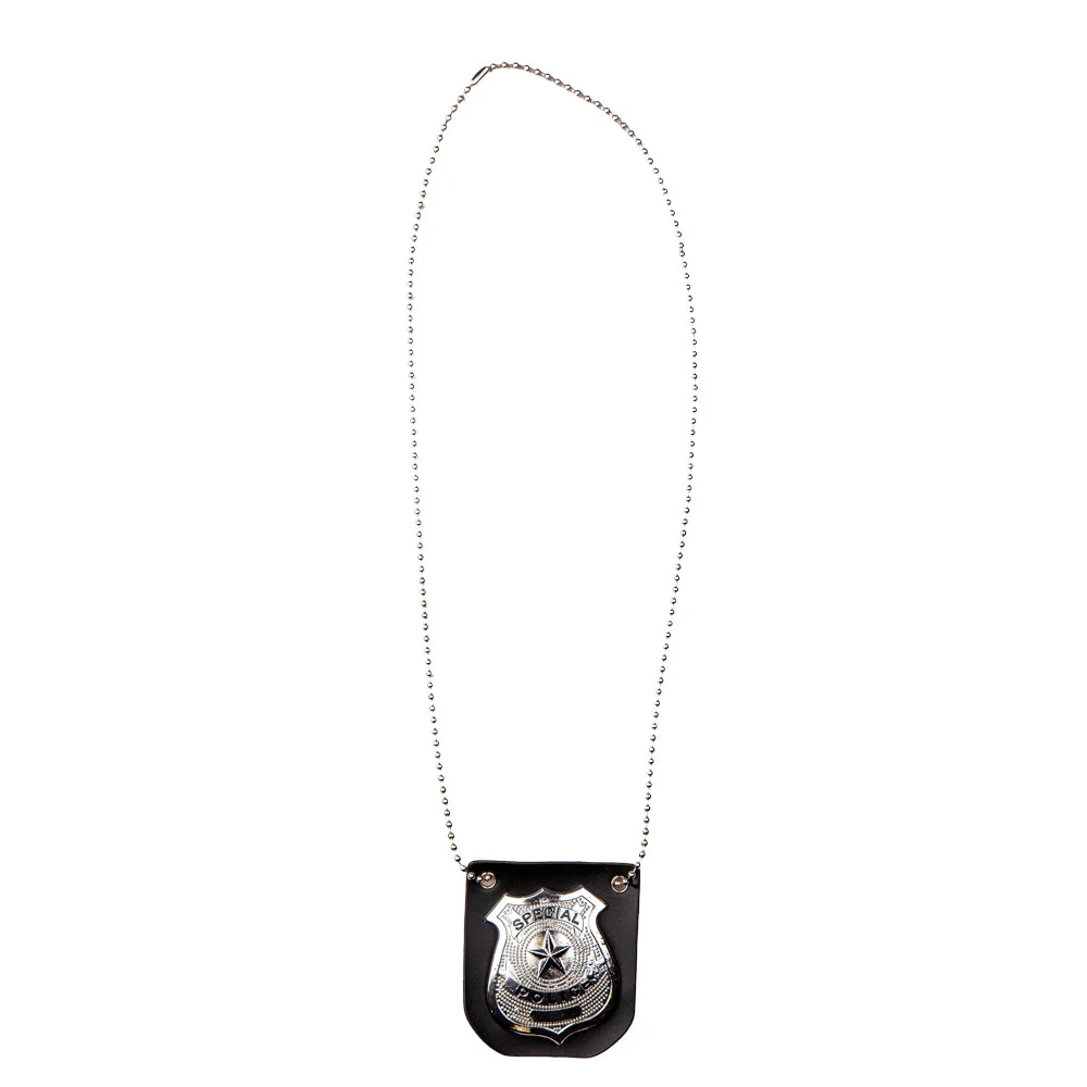 Politie badge aan ketting