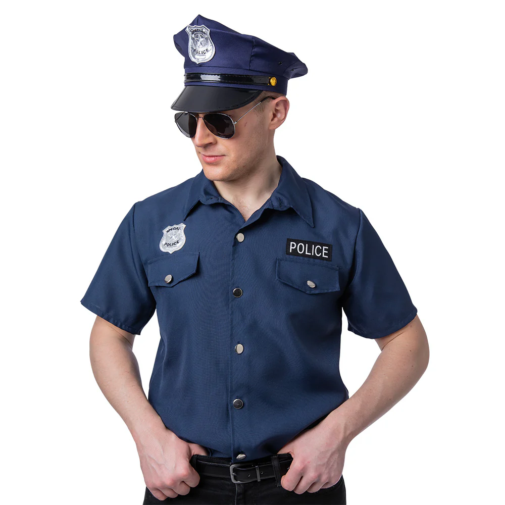 Politie shirt George donkerblauw