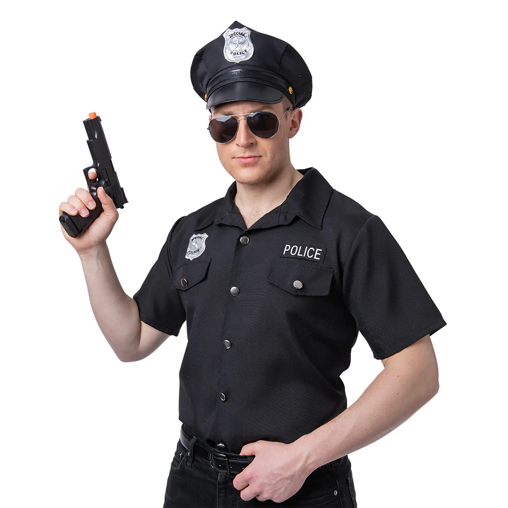 Politie shirt George zwart