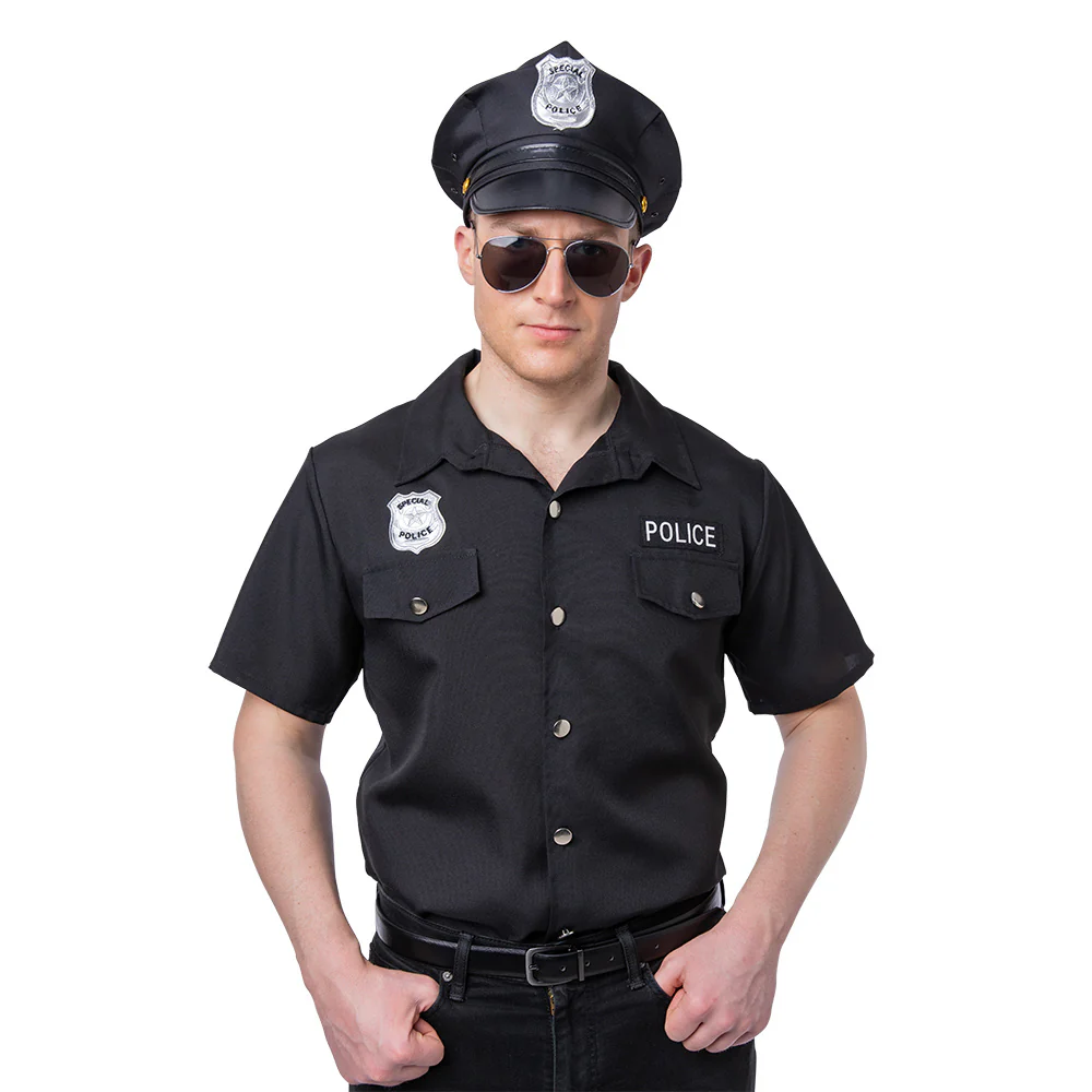 Politie shirt George zwart - Image 2