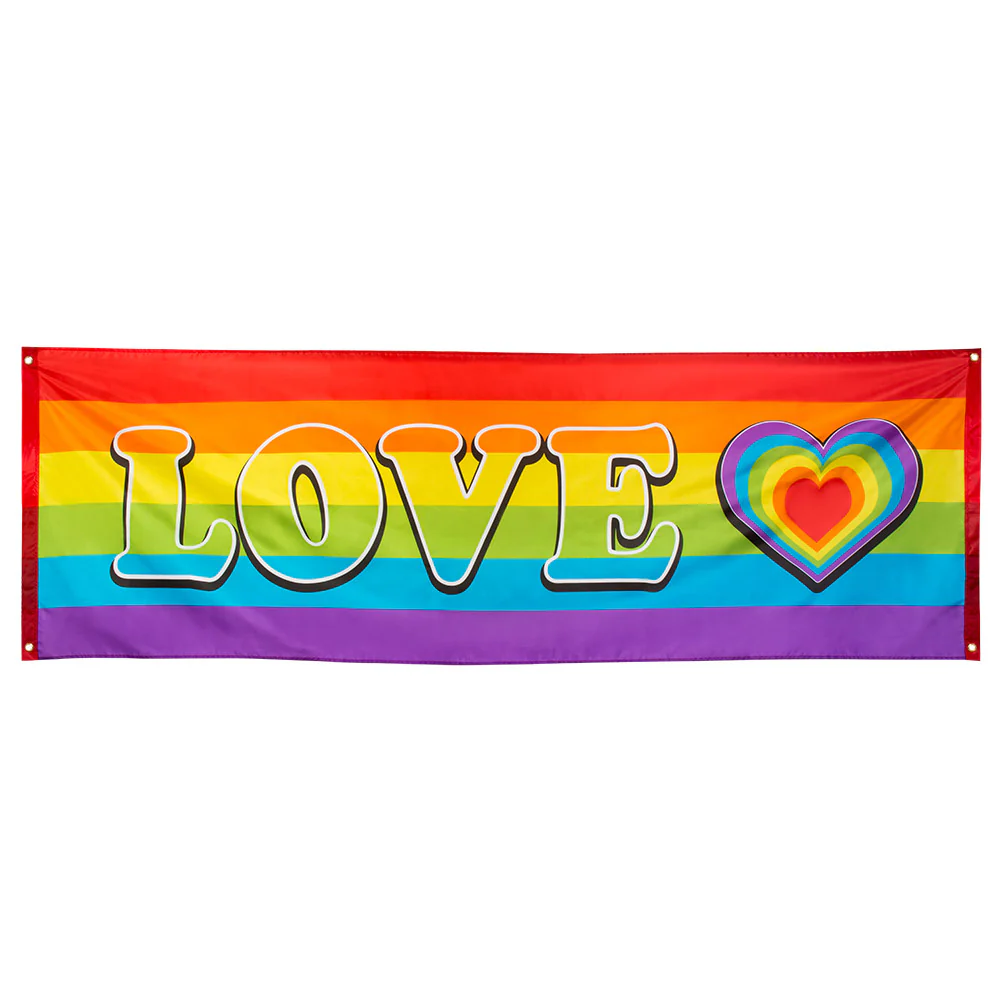 Polyester banner Regenboog 'Love'