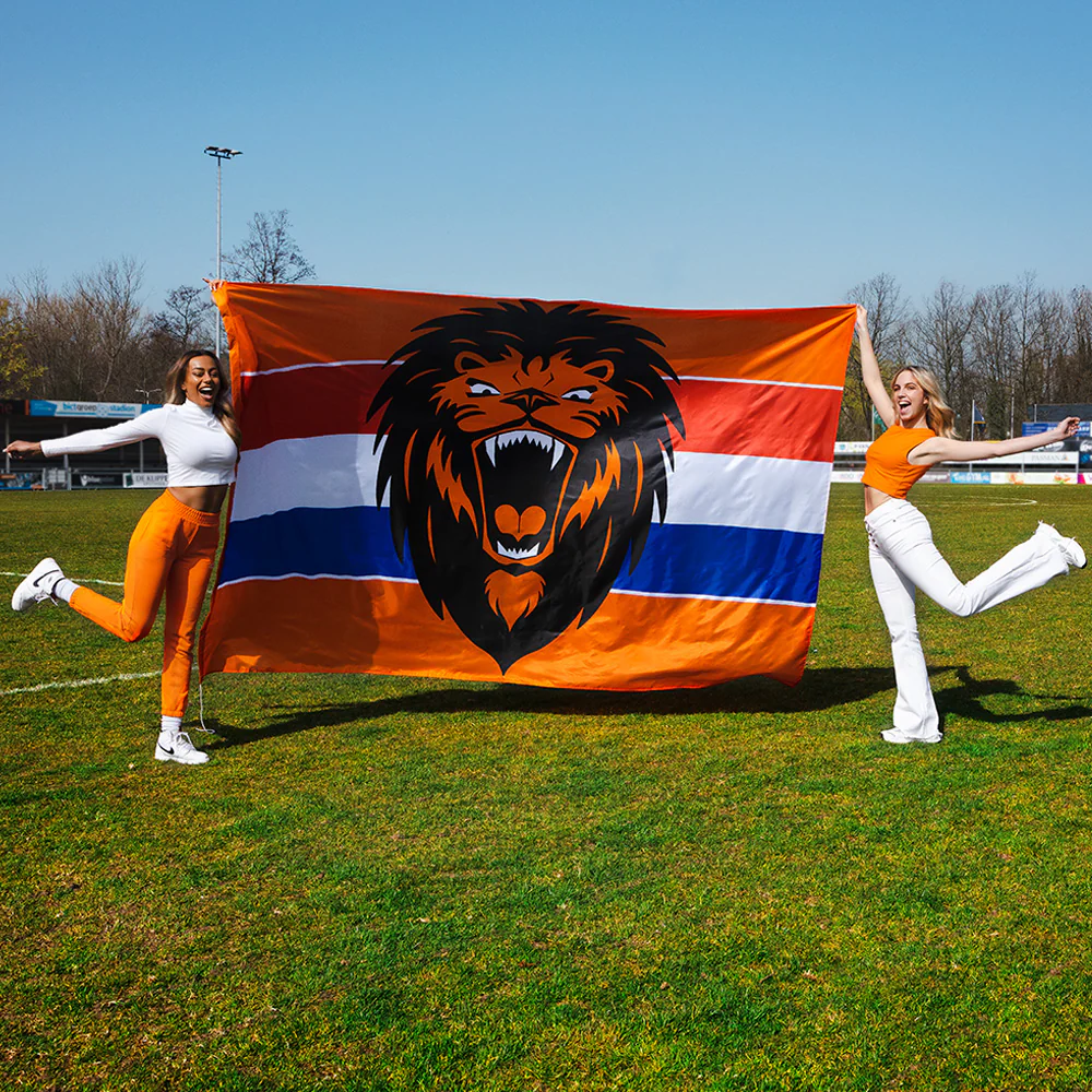 Polyester reuzenvlag Brullende leeuw - Image 3