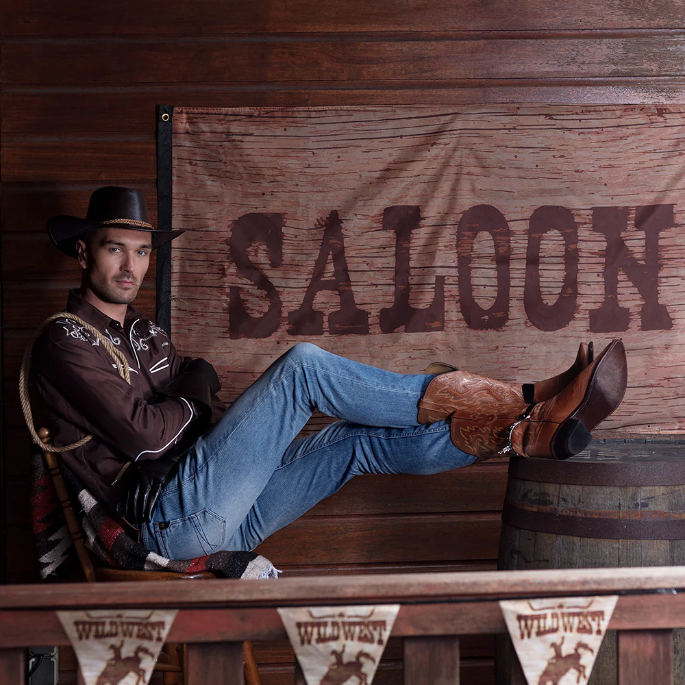Polyester vlag Wild West 'Saloon' - Image 2