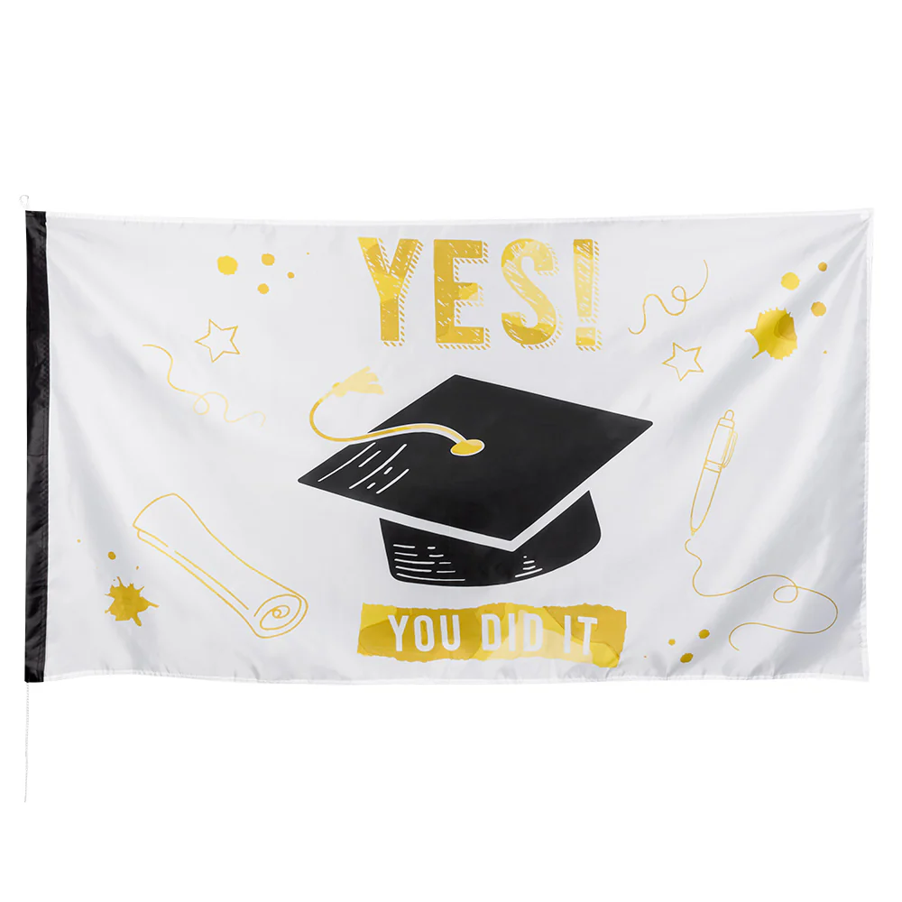 Polyester vlag 'Yes you did it'