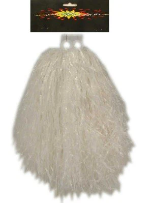 Pom pom Cheerleader ringgreep wit