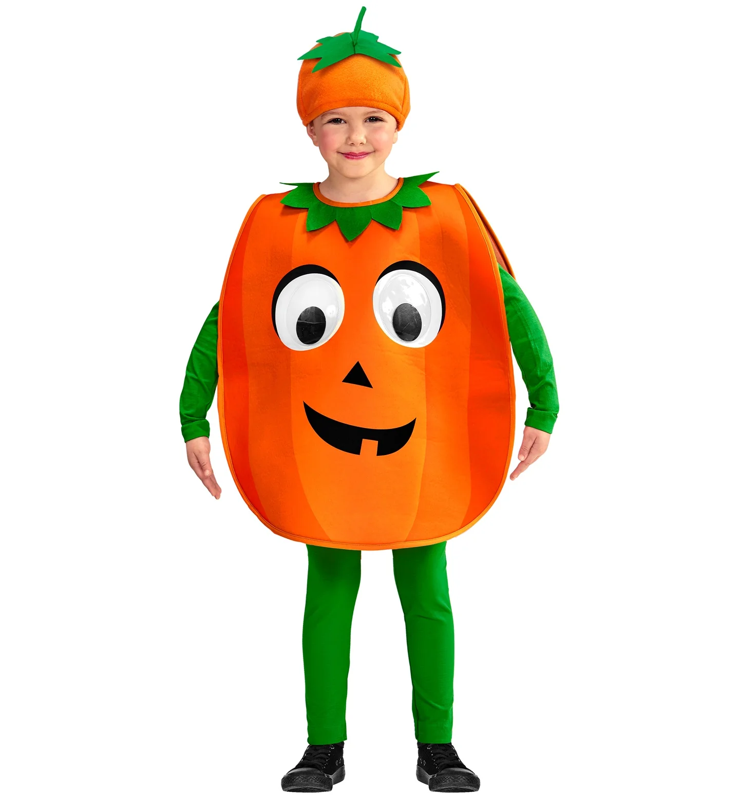 Pompoenenpak kind met grote ogen