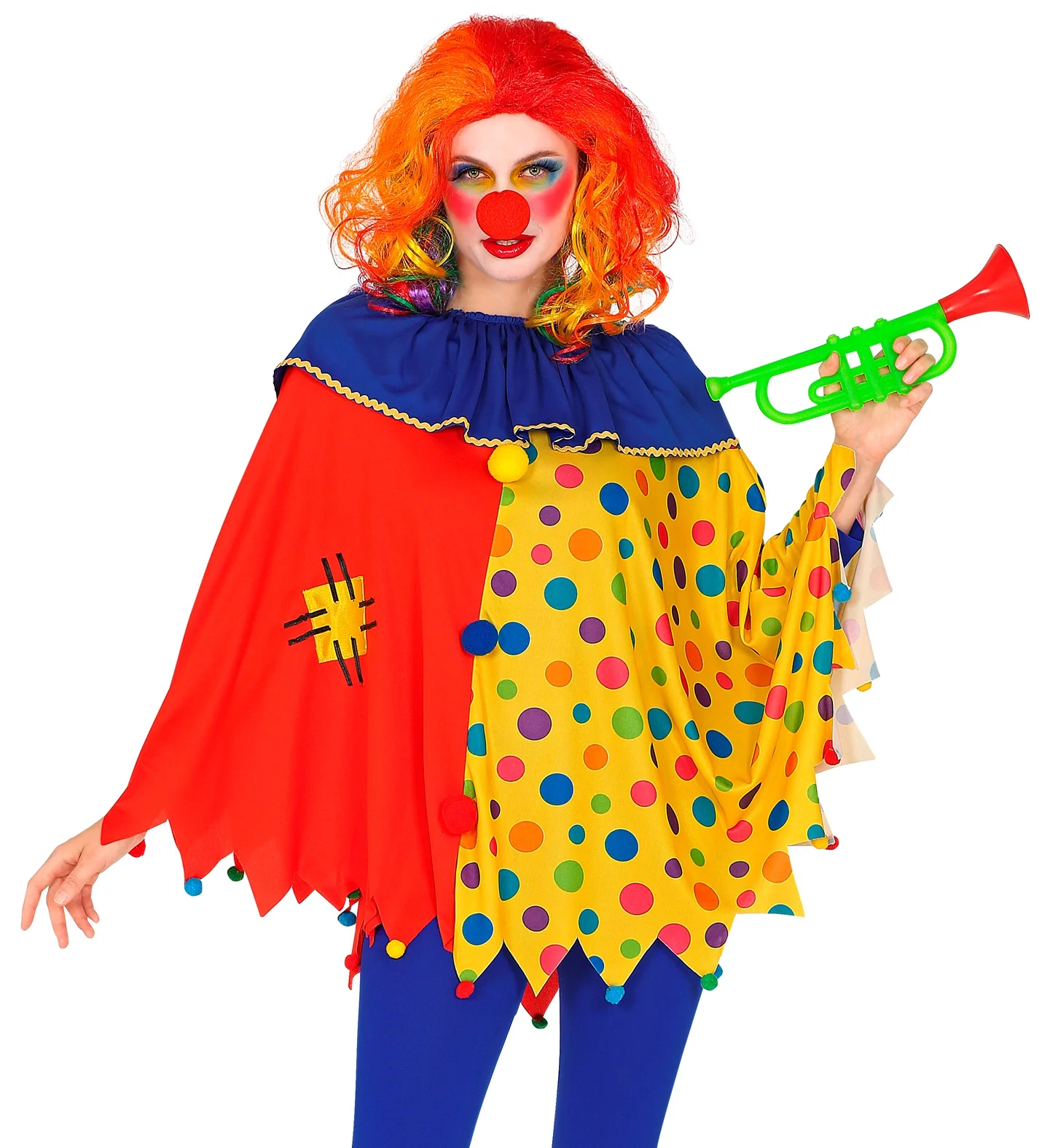 Clown poncho volwassenen - Image 2