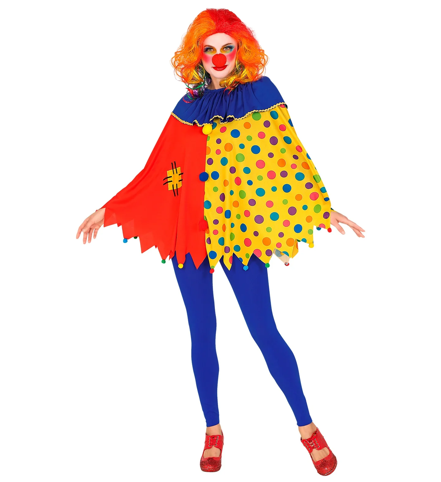 Clown poncho volwassenen - Image 4
