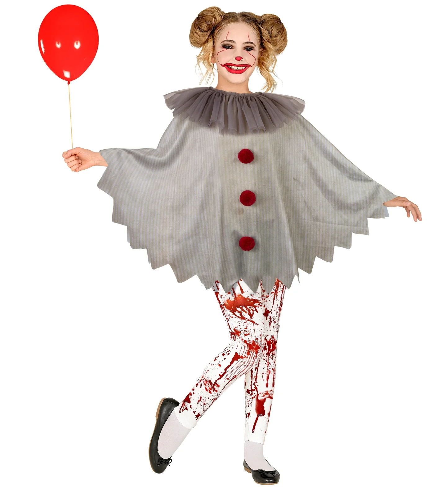 Horror clown poncho kinderen - Image 2
