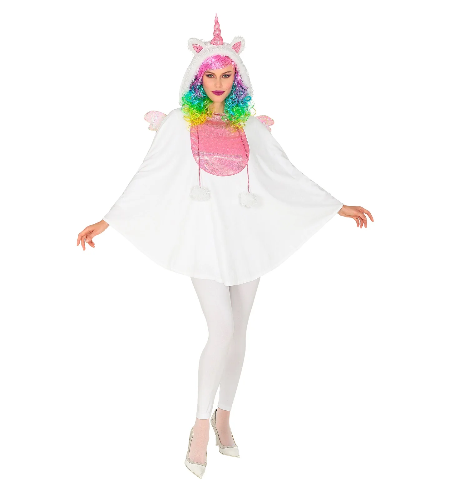 Eenhoorn poncho met muts volwassenen - Image 2