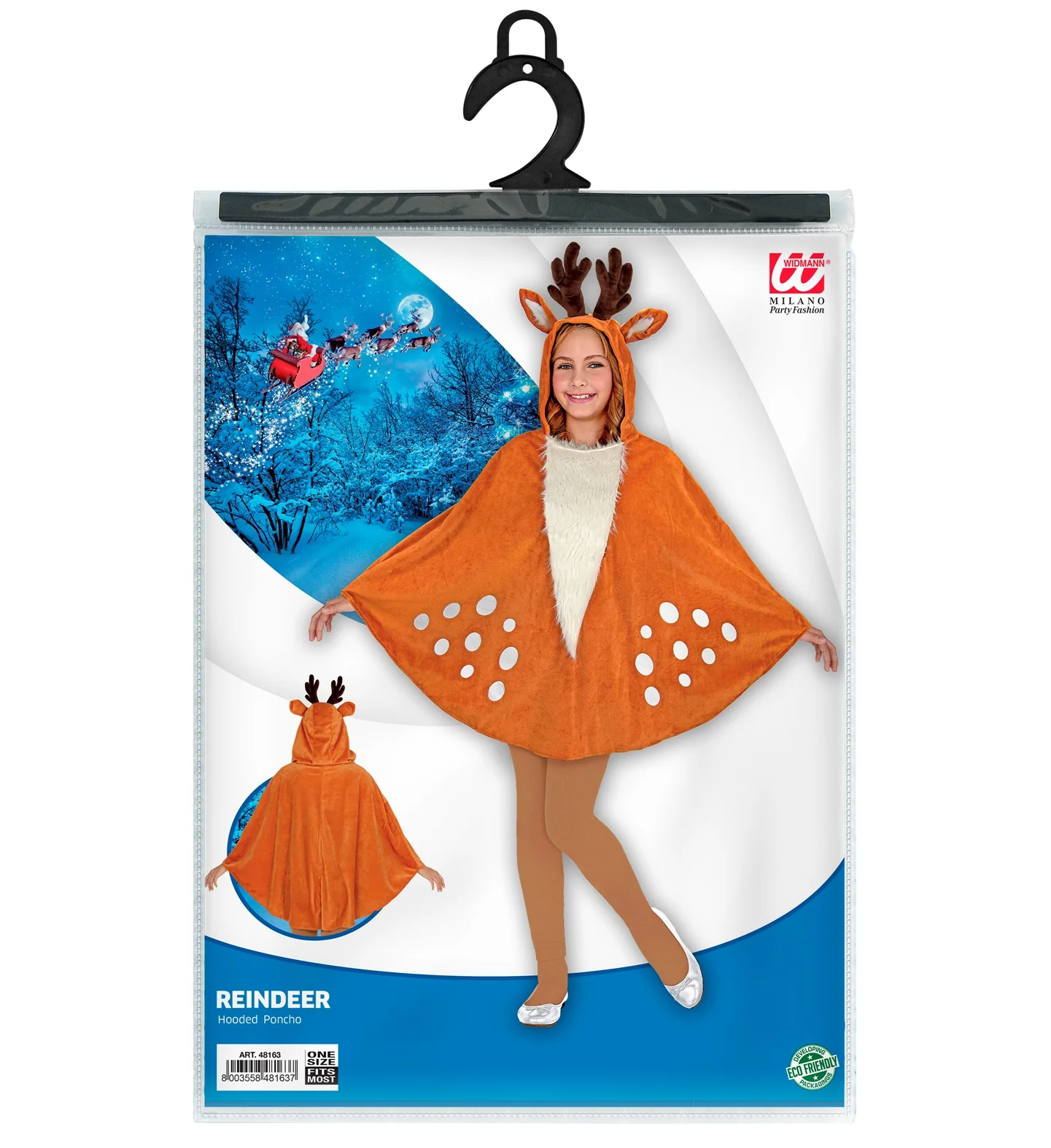 Rendier poncho met muts kinderen - Image 5