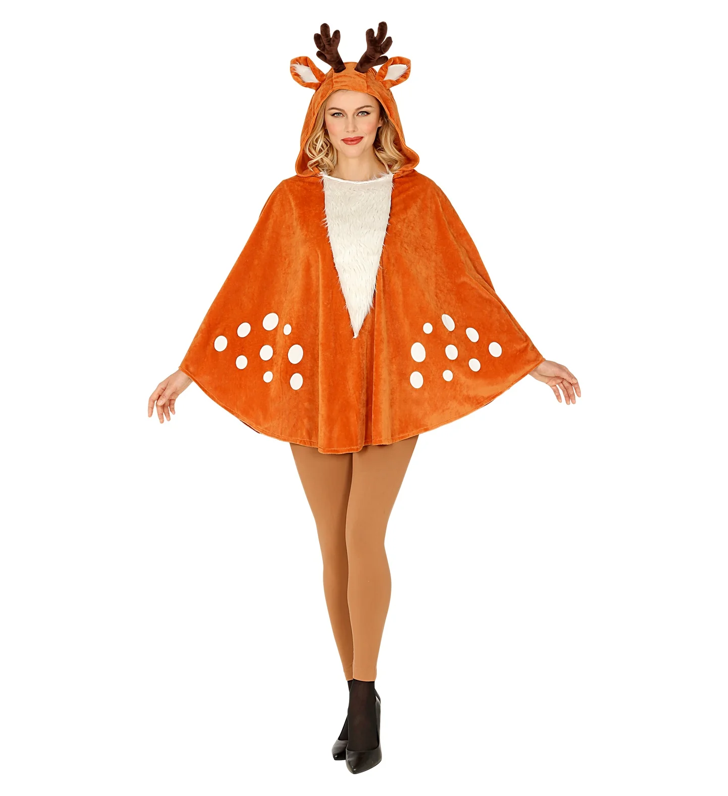 Rendier poncho met muts volwassenen - Image 4