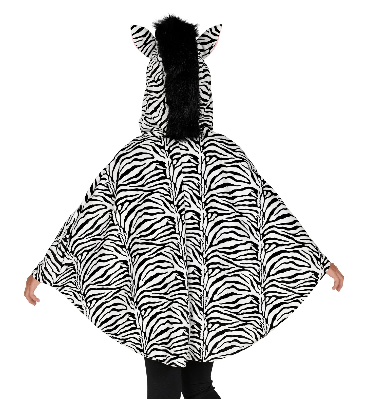Zebra poncho kinderen met muts - Image 3