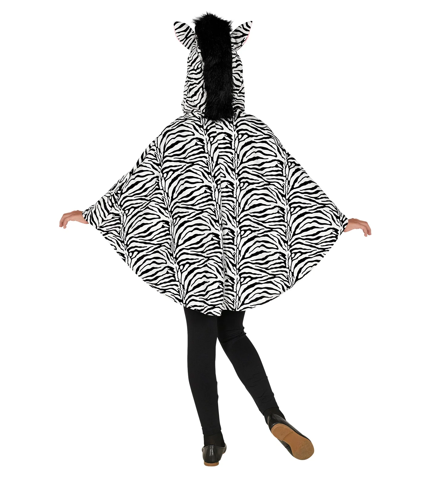 Zebra poncho kinderen met muts - Image 4