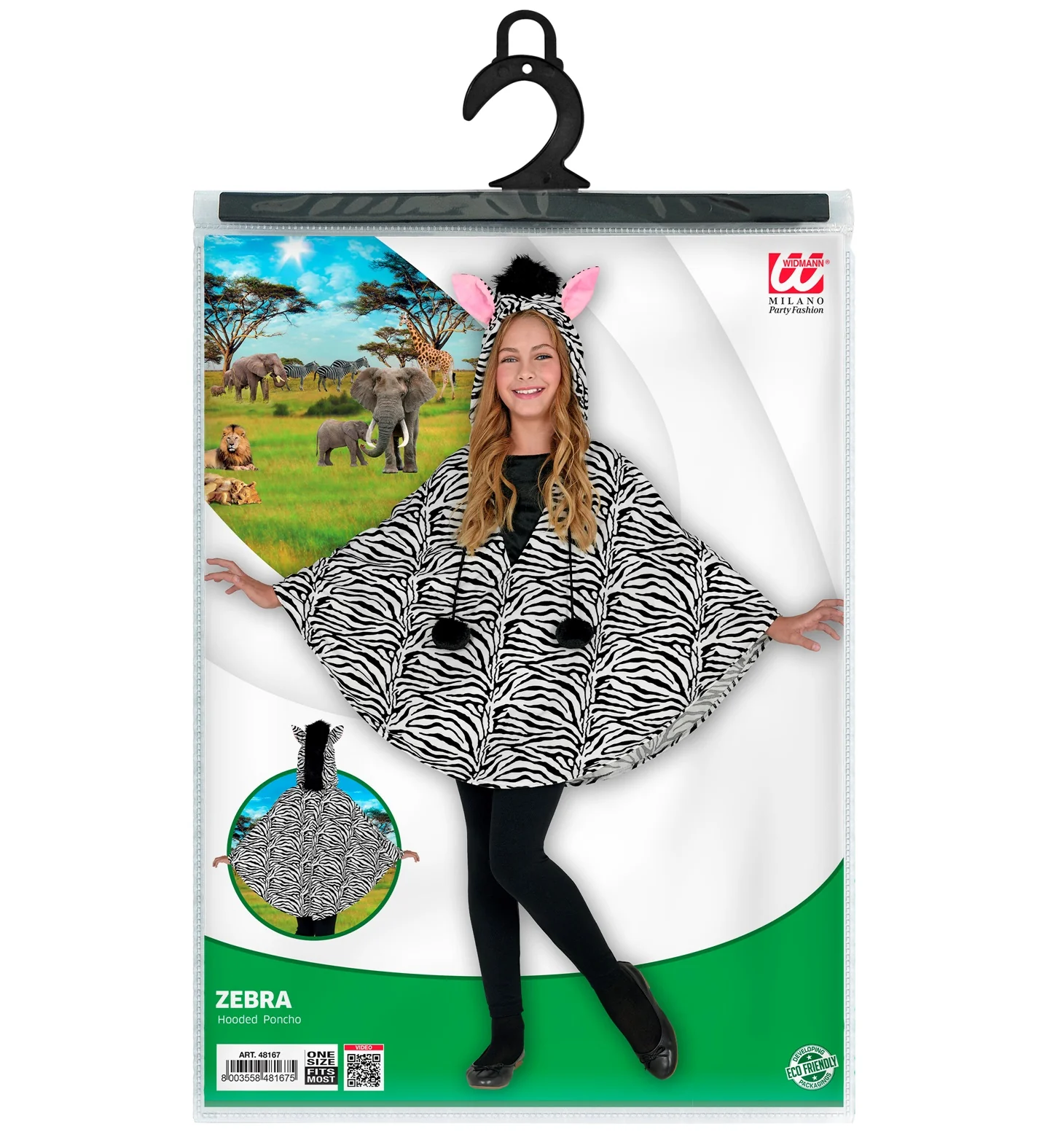 Zebra poncho kinderen met muts - Image 5