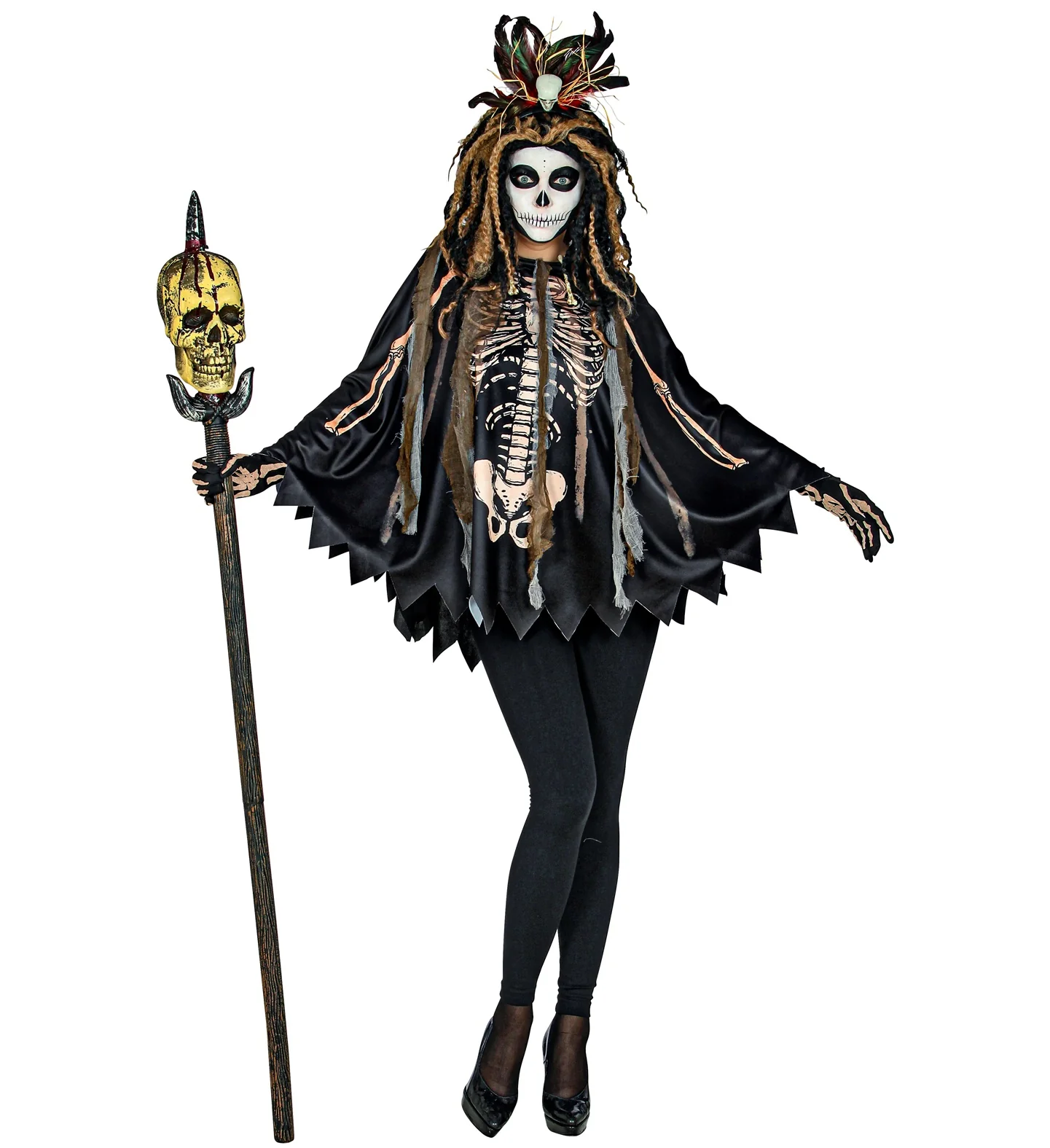 Voodoo priester poncho volwassenen - Image 2