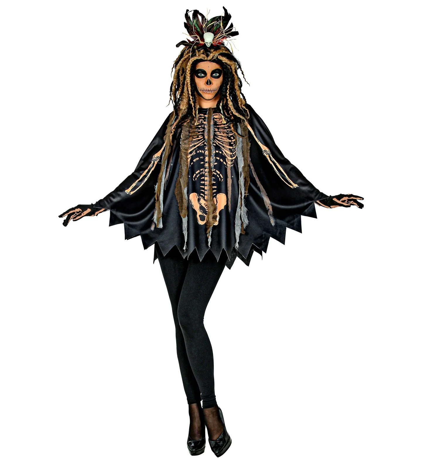 Voodoo priester poncho volwassenen - Image 4