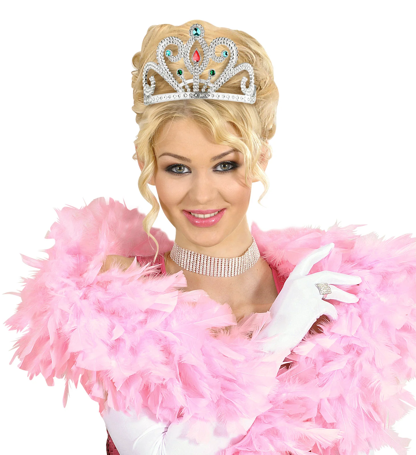 Prinsessenkroon met diamanten zilver - Image 2