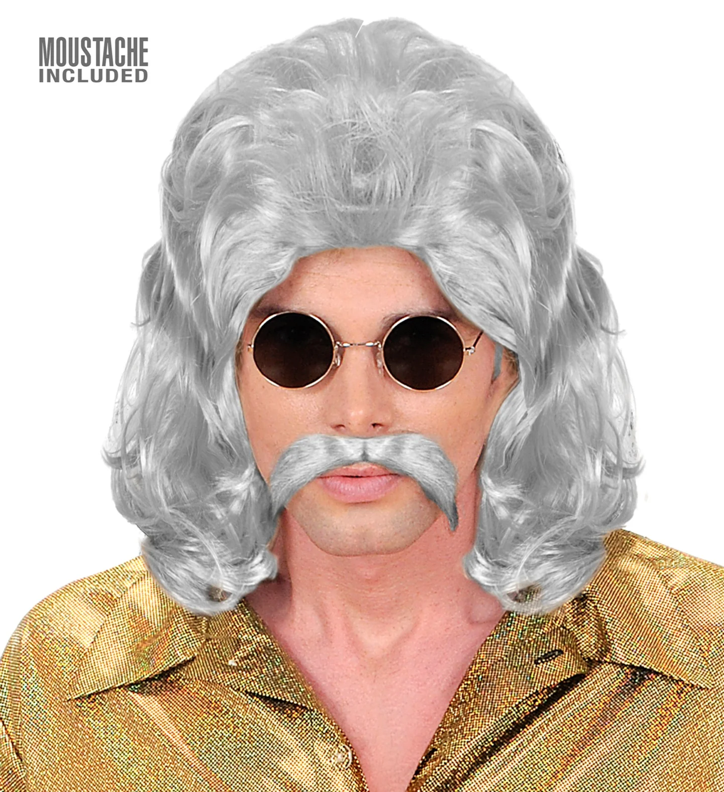pruik 70s man grijs - Image 2