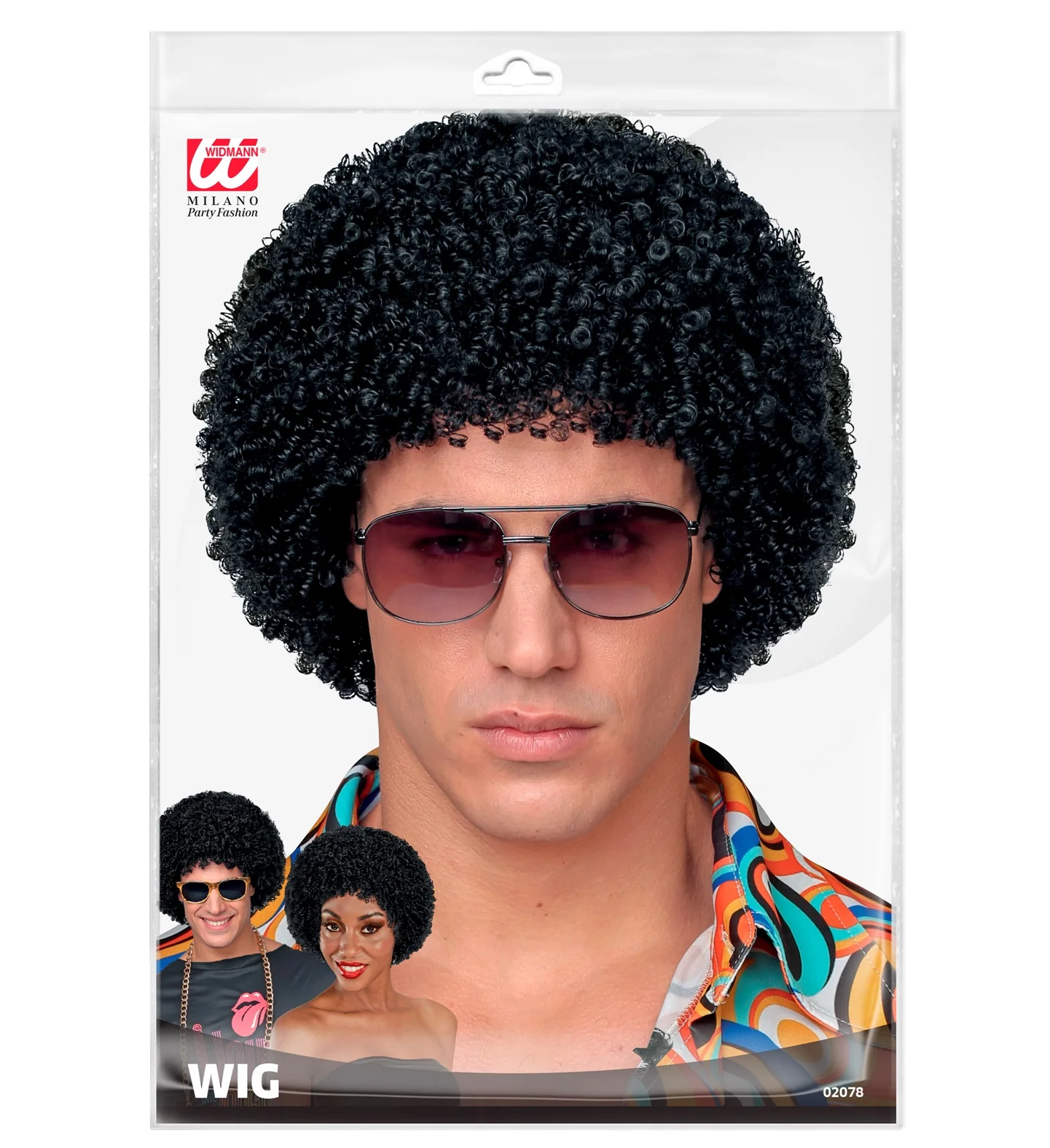 Pruik 70's Jesse zwart - Image 6