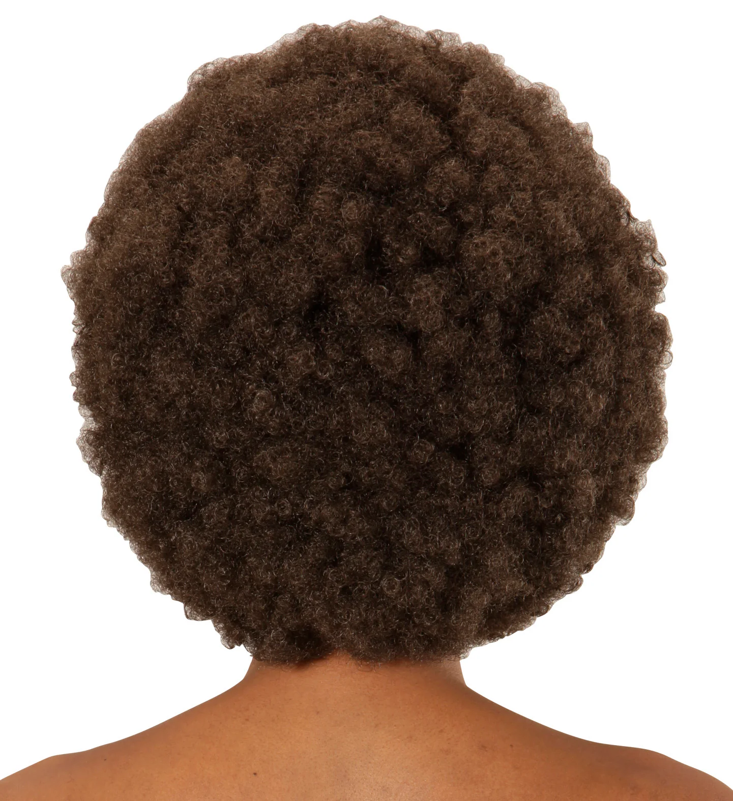 Pruik Afro  bruin dame of heer - Image 4