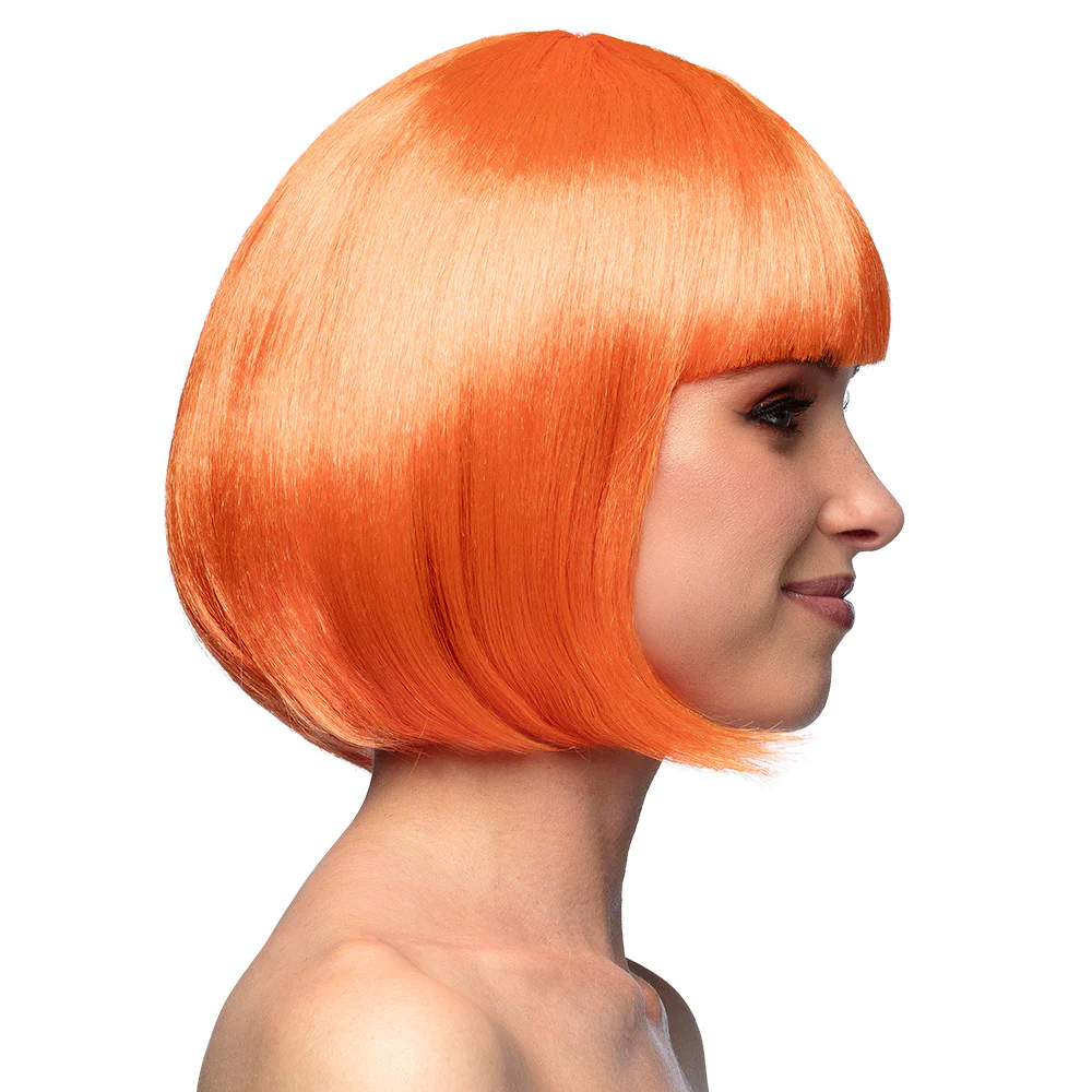 Boblijn pruik Cabaret oranje - Image 2