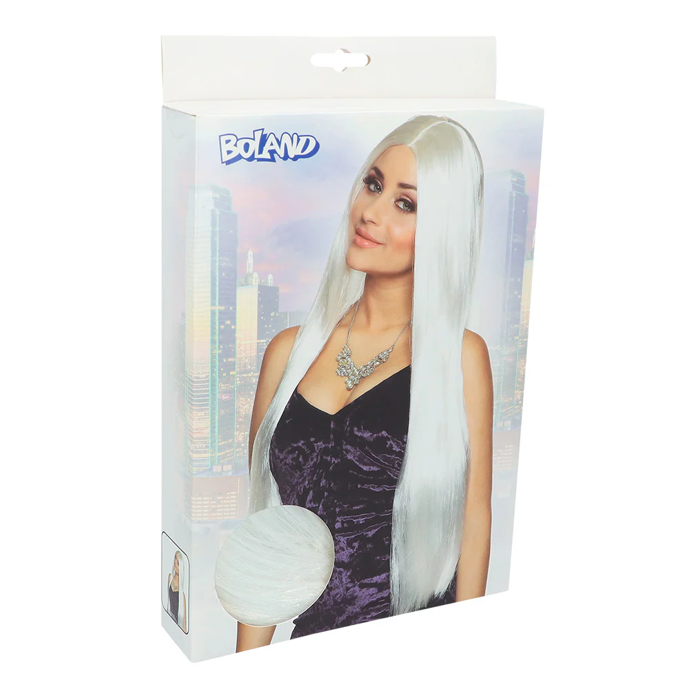 Witte lange haren pruik Charming - Image 2