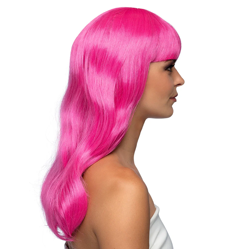 Roze pruik lang golvend haar Chique icy - Image 2