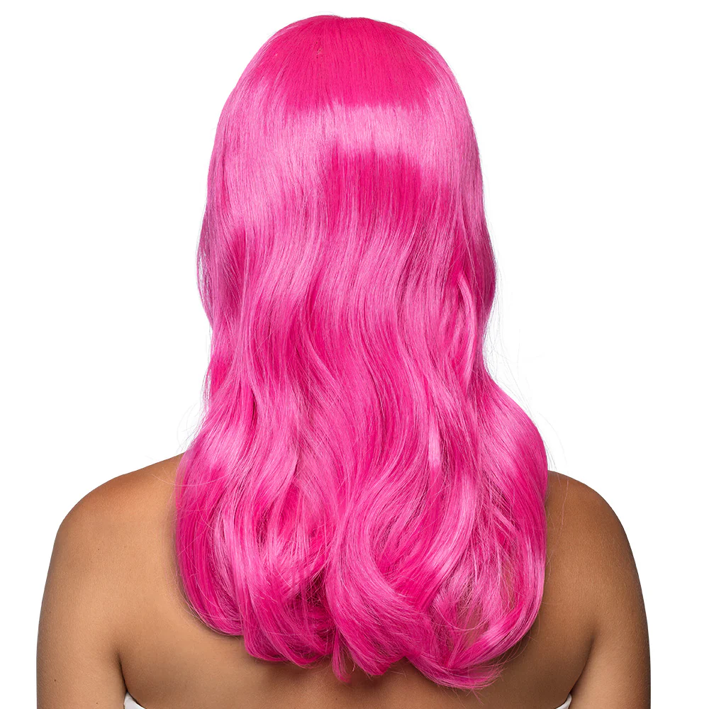Roze pruik lang golvend haar Chique icy - Image 3