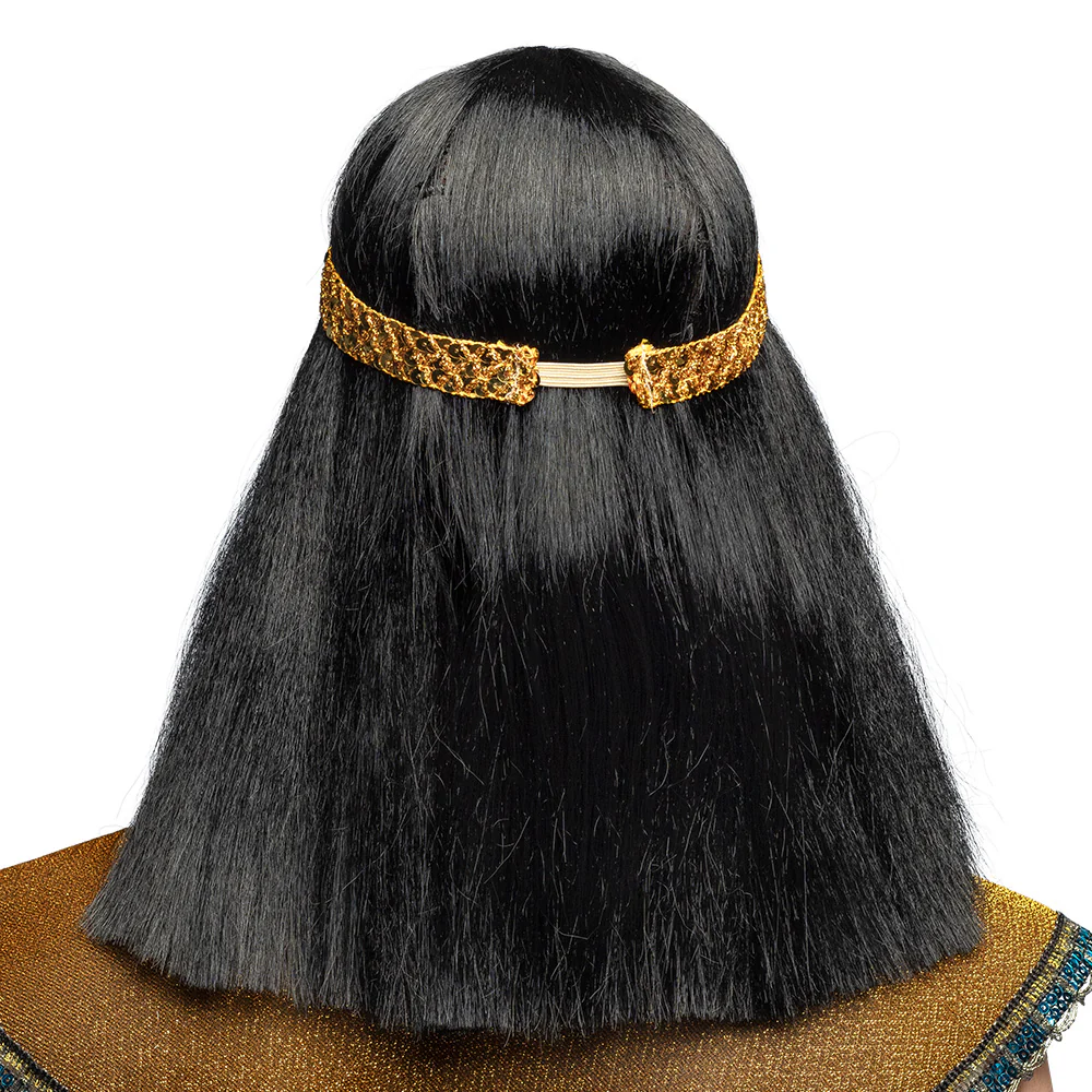 Cleopatra pruik met gouden haarband - Image 3