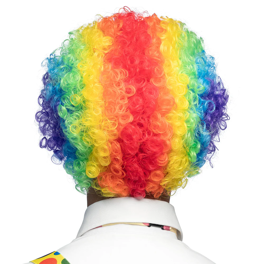 Clownspruik Curly veelkleurig - Image 4